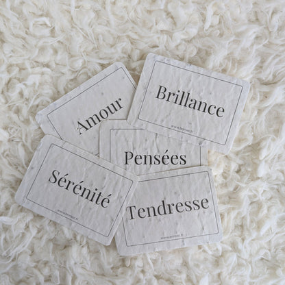 Mini-cartes en papier ensemencé ~ À écrire et à planter